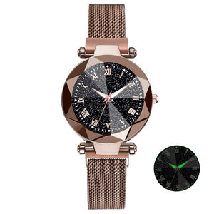 Luxury Starry Sky Stainless Steel Mesh Bracelet Watches For Women in 2019