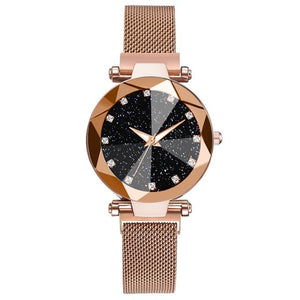 Luxury Starry Sky Stainless Steel Mesh Bracelet Watches For Women in 2019