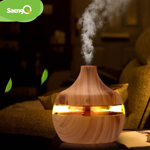 Best Ultrasonic Wood Grain Air Humidifier with Mini LED Light
