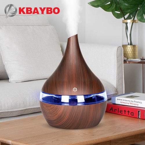 Aroma wooden ultrasonic air humidifier for make home cool mist.