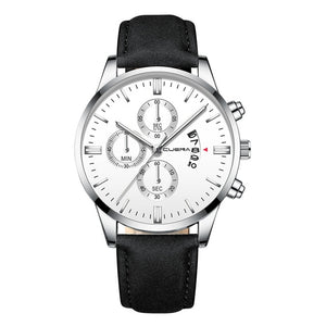 Quartz Wrist Watch for men with Stainless Steel case.